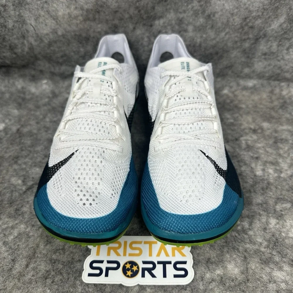 Nike ZoomX Dragonfly 2 Elite Track Shoes Mens Size 7.5 White Green FZ9315-102
